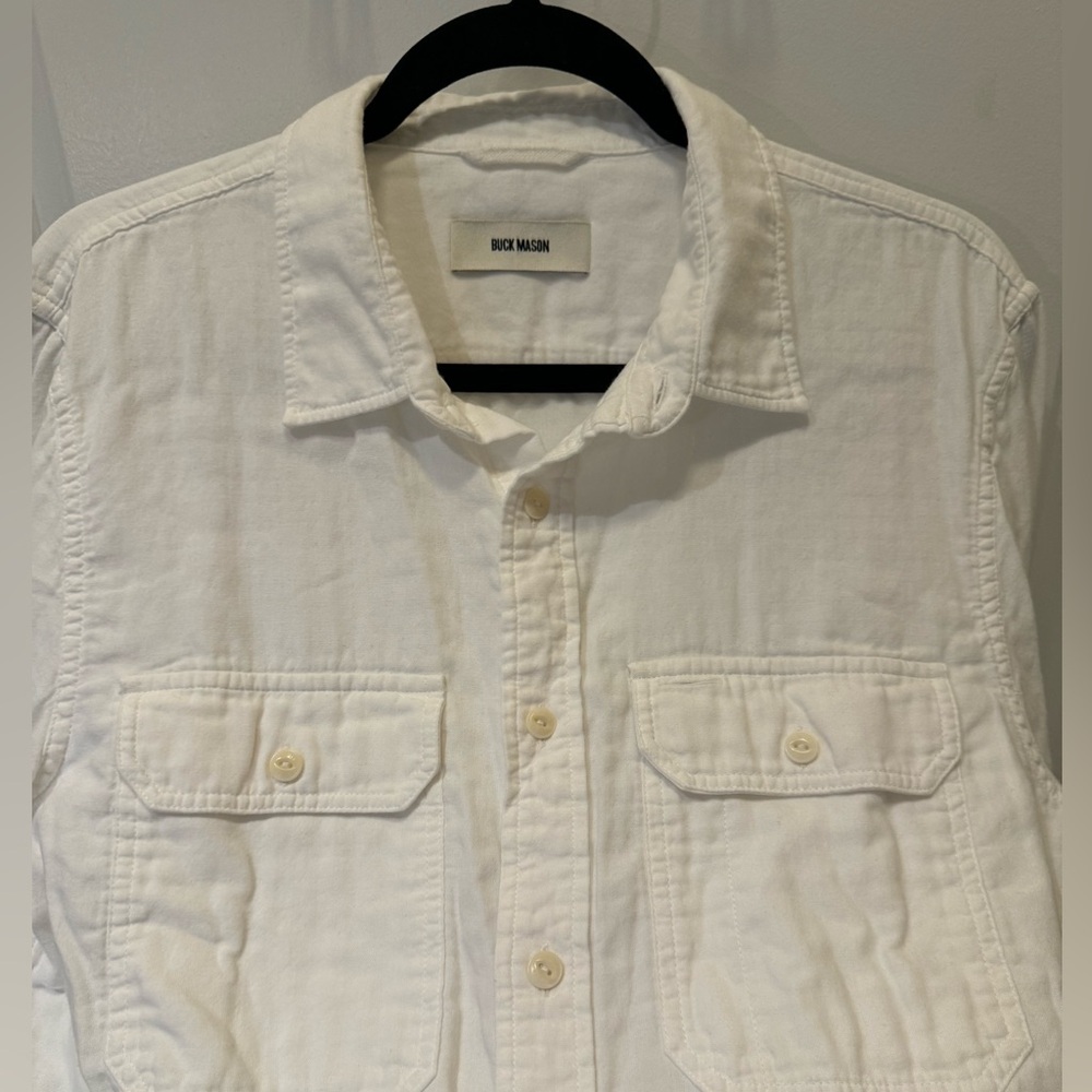 Buck Mason white long sleeve button down - Size Medium